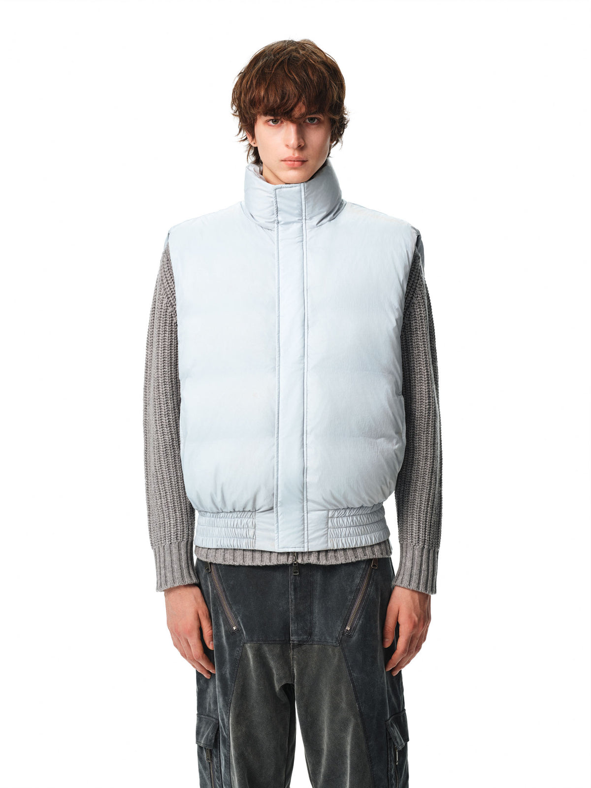 Pale Blue Down Vest — image 4