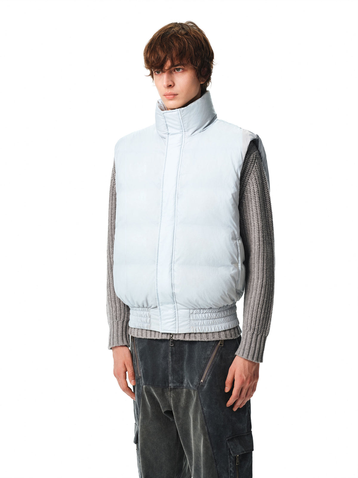 Pale Blue Down Vest — image 5