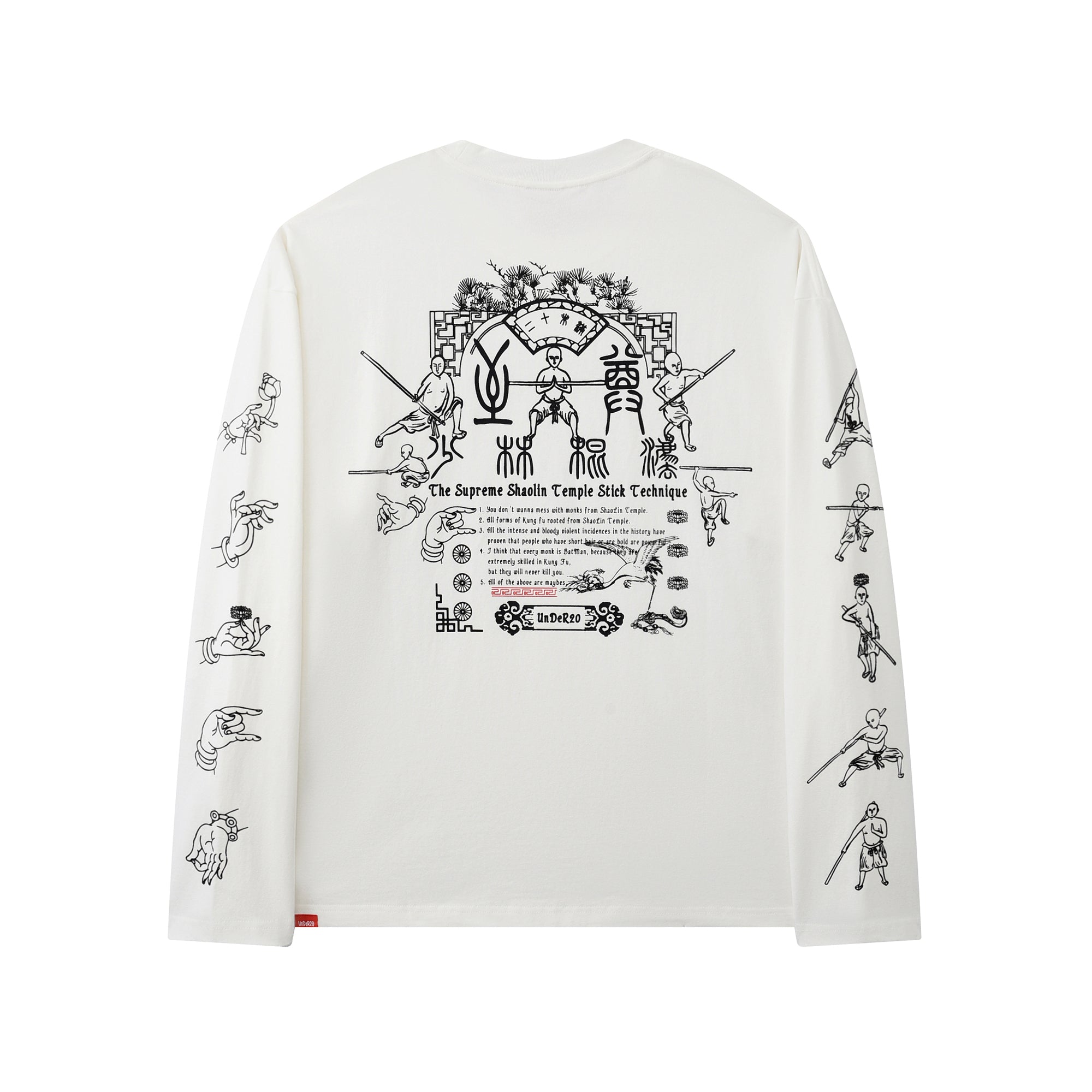 UnDeR20 FW24 Supreme Shaolin Staff Long Sleeve T-Shirt – UnDeR20