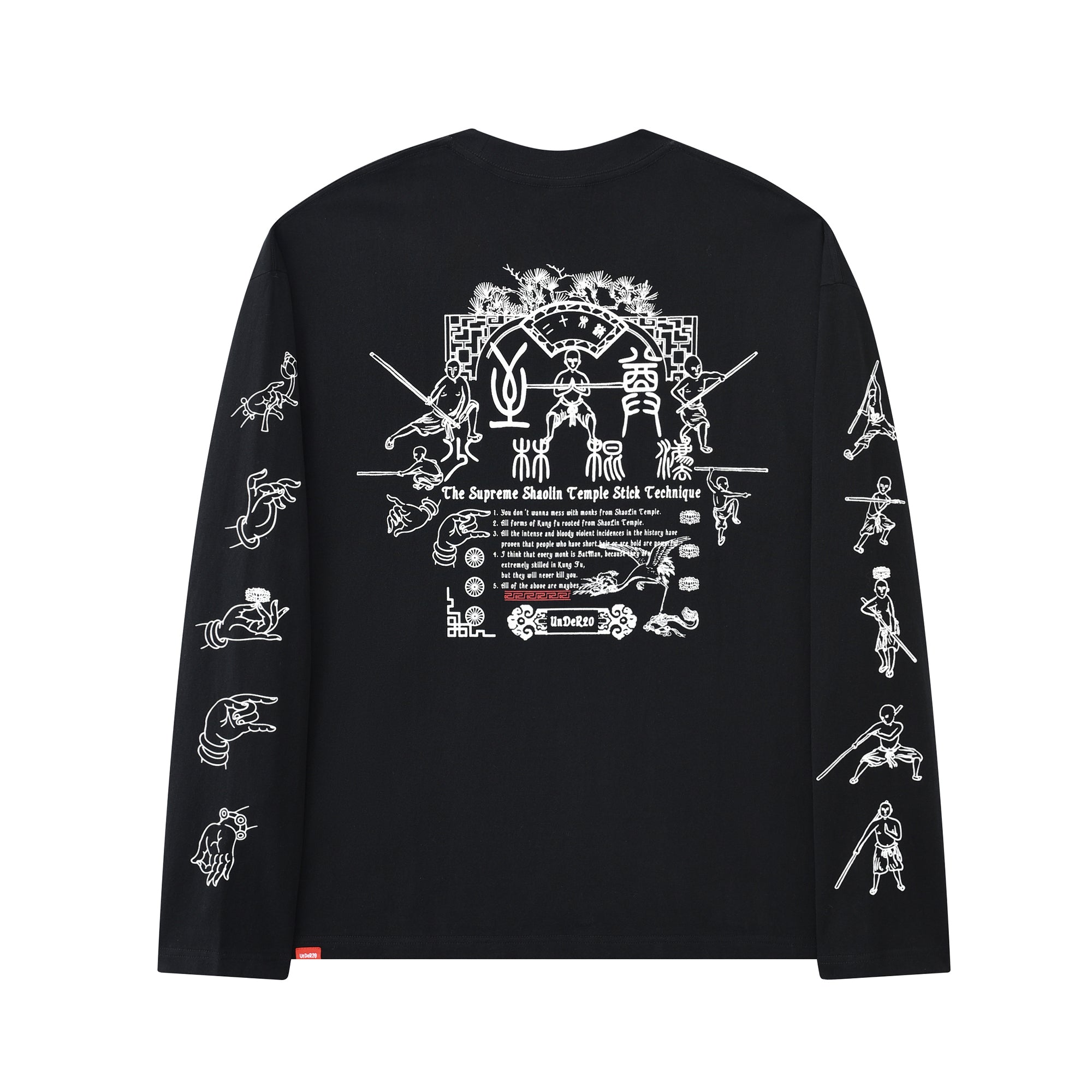 UnDeR20 FW24 Supreme Shaolin Staff Long Sleeve T-Shirt