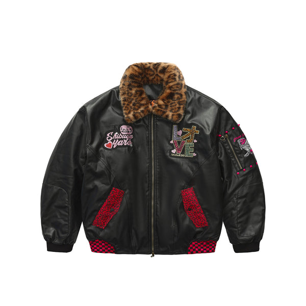 fur leather jacket Y2K japanese label 平成 fur leather jacket Y2K japanese label 平成 【公式通販】