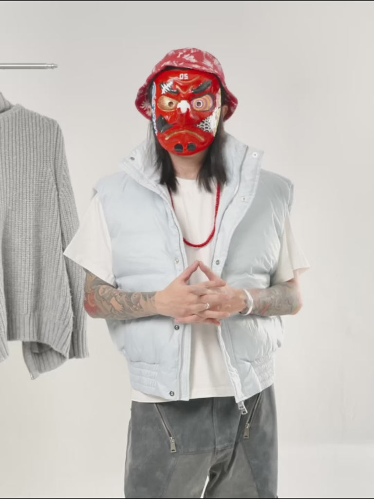 Pale Blue Down Vest — product video